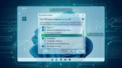 Windows Sandbox: cos'è e come attivarlo per navigare e testare software in sicurezza assoluta (Guida) 2 Finestra Attivazione funzionalita di Windows con spunta su Windows Sandbox
